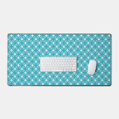 Grid en sterren Gingham Blue Bureaumat (Keyboard & Muis)