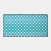 Grid en sterren Gingham Blue Bureaumat (Voorkant)