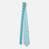 Grid en sterren Gingham Blue Stropdas (Achterkant)