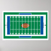 grid football field grafisch poster (Voorkant)