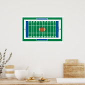 grid football field grafisch poster (Keuken)