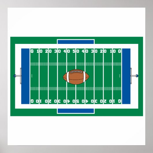 grid football field grafisch poster (Voorkant)