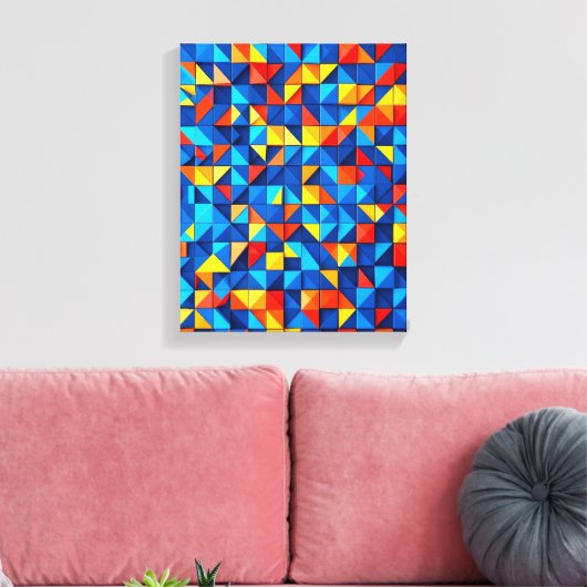 Grid Fragments Canvas Afdruk (Insitu (Woonkamer))
