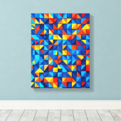 Grid Fragments Canvas Afdruk (Insitu (Houten vloer))