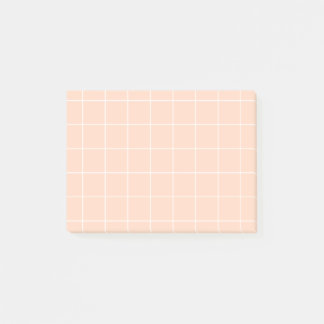 Grid paper: minimalist grid (Peach) Post-it® Notes