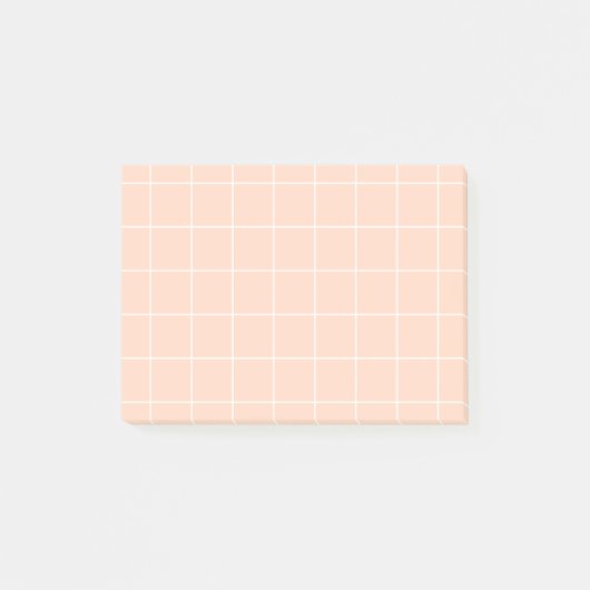 Grid paper: minimalist grid (Peach) Post-it® Notes (Voorkant)