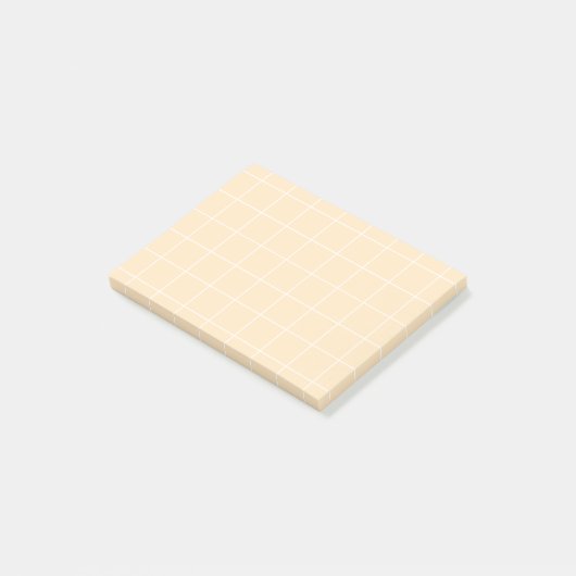Grid paper: minimalist grid (vanilla) post-it® notes (Schuin)