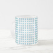 GRID : pastel blue Matglas Koffiemok (Voorkant links)