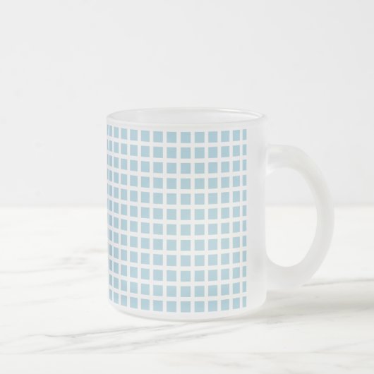 GRID : pastel blue Matglas Koffiemok (Rechts)