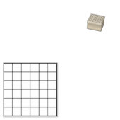 Grid Square Simple Blank Checkbox Plaid Rubberstempel (Gestempeld)
