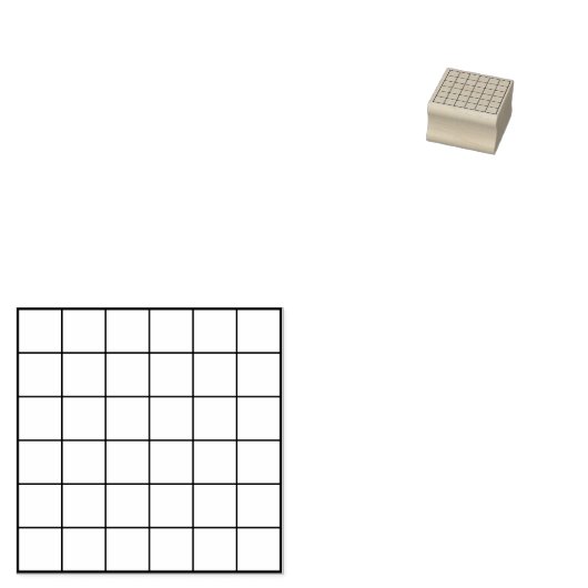 Grid Square Simple Blank Checkbox Plaid Rubberstempel (Gestempeld)