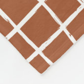 Grid terracotta 12 foto modern minimaal abstract fleece deken (Hoek)
