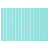 Grid Turquoise en Wit Tafelkleed (Voorkant (Horizontaal))