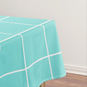Grid Turquoise en Wit Tafelkleed (Voorbeeld)