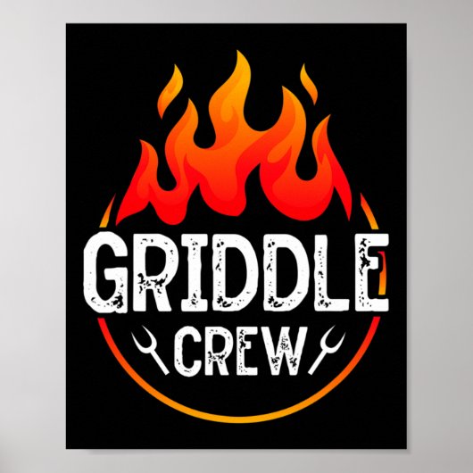 Griddle Grill Squad BBQ Team Barbecue Grill Poster (Voorkant)