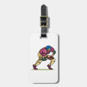 Gridiron Football Speler Bagagelabel (Voorkant verticaal)
