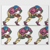 Gridiron Football Speler Cadeaupapier (Vlak)