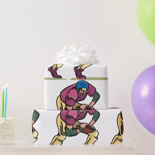 Gridiron Football Speler Cadeaupapier