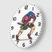 Gridiron Football Speler Grote Klok (Hoek)