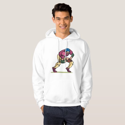 Gridiron Football Speler Hoodie (Voorkant volledig)