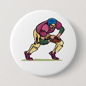 Gridiron Football Speler Ronde Button 7,6 Cm (Voorkant)