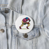 Gridiron Football Speler Ronde Button 7,6 Cm (In situ)