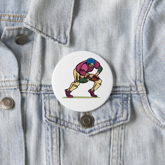 Gridiron Football Speler Ronde Button 7,6 Cm (In situ)