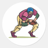 Gridiron Football Speler Ronde Sticker (Voorkant)