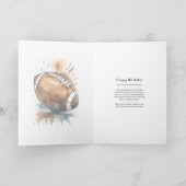 Gridiron Football Waterverf Splash Verjaardag Kaar Kaart (Binnen)