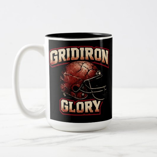 Gridiron Glory Football Tweekleurige Koffiemok (Links)