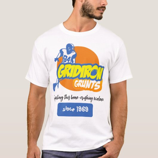 Gridiron Grunts! Aanpasbare Onderschrift T-shirt (Voorkant)