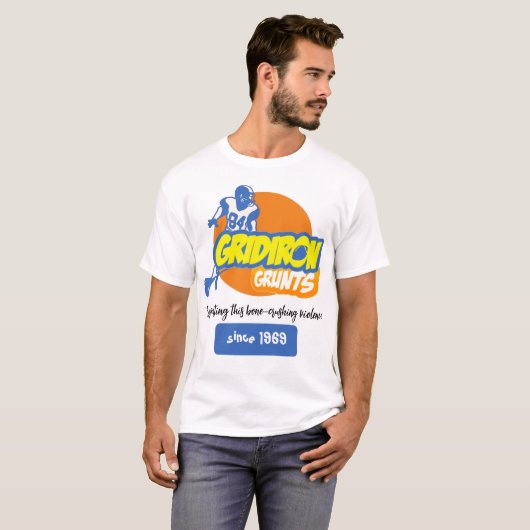 Gridiron Grunts.  bijschrift T-shirt (Voorkant volledig)