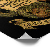 Gridiron Guild Dragon Emblem Fantasy Football Draf Poster (Hoek)