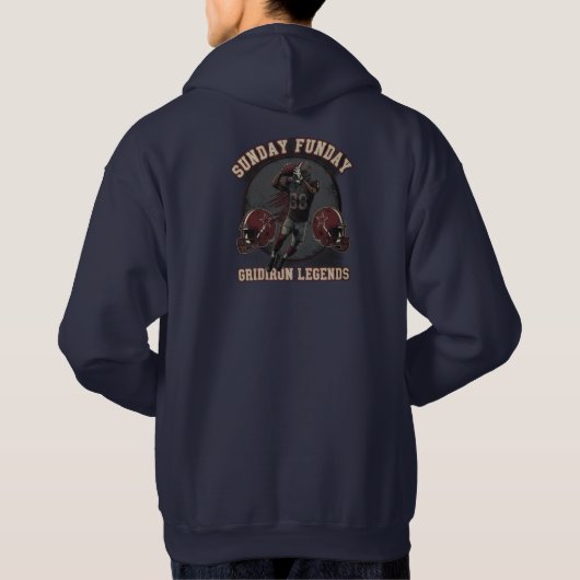 Gridiron Legends & Game Day Hoodie | Vet Voor/Ba (Achterkant)