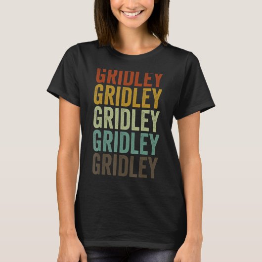 Gridley City Retro T-shirt (Voorkant)