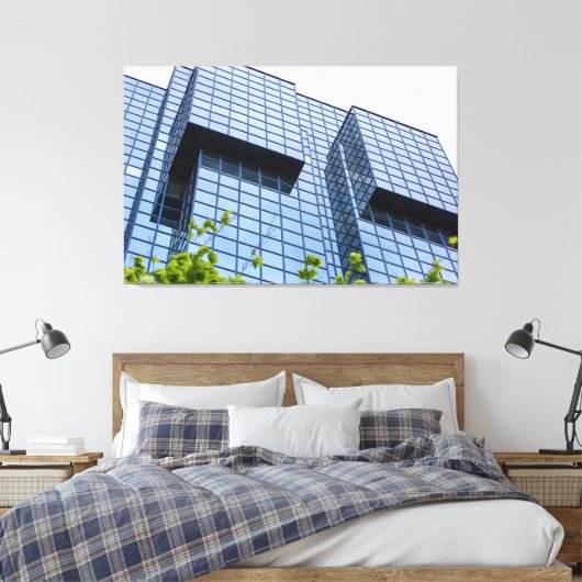 Gridlines naar de hemel canvas afdruk (Insitu (Slaapkamer))