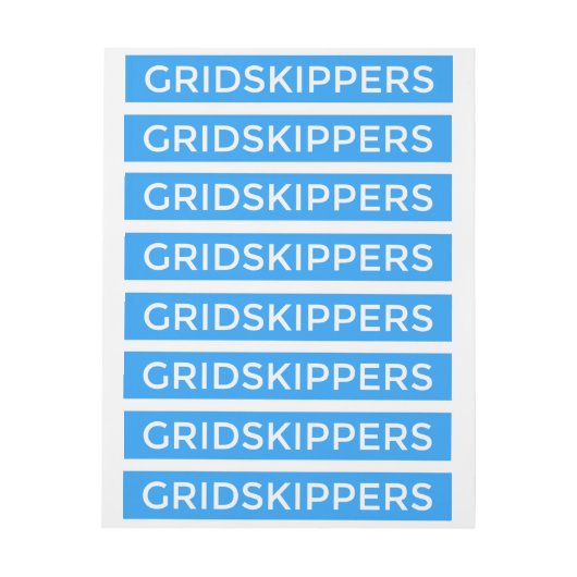 GRIDSKIPPERS Sticker Adreslabel Wikkel (Vel)