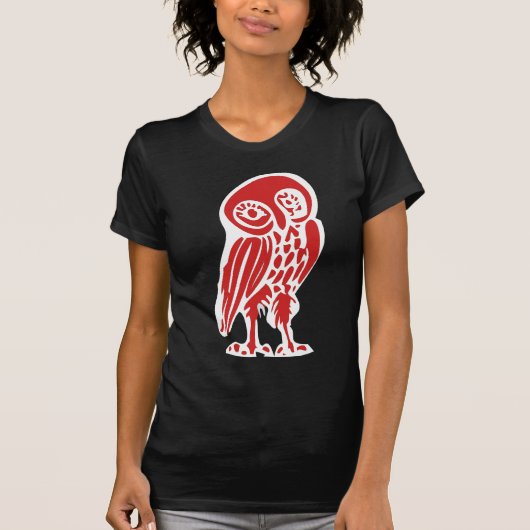 Griechenland Antike Eule T-shirt (Voorkant)