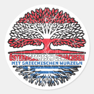Griechenland Griechisch Österreichisch Österreich Ronde Sticker