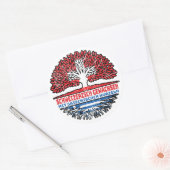 Griechenland Griechisch Schweizer Schweiz Baum Ronde Sticker (Envelop)