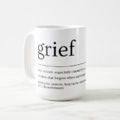 Grief Definition Mok – Minimalistisch rouwgeschenk (Voorkant links)