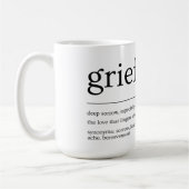 Grief Definition Mok – Minimalistisch rouwgeschenk (Links)