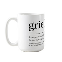 Grief Definition Mok – Minimalistisch rouwgeschenk