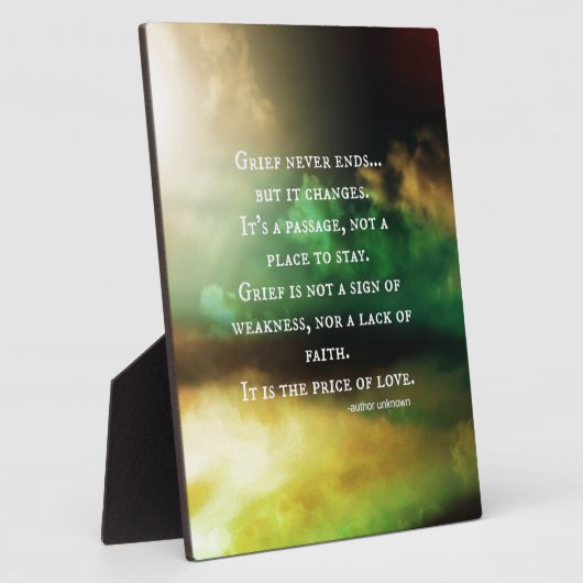 GRIEF eindigt nooit Fotoplaat (Zijkant)