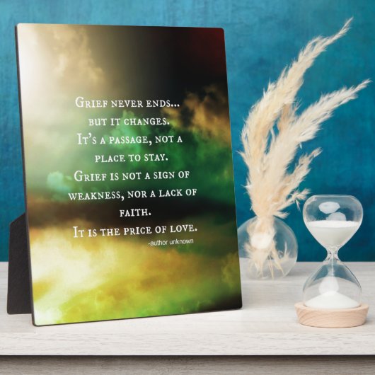 GRIEF eindigt nooit Fotoplaat (Zijkant)