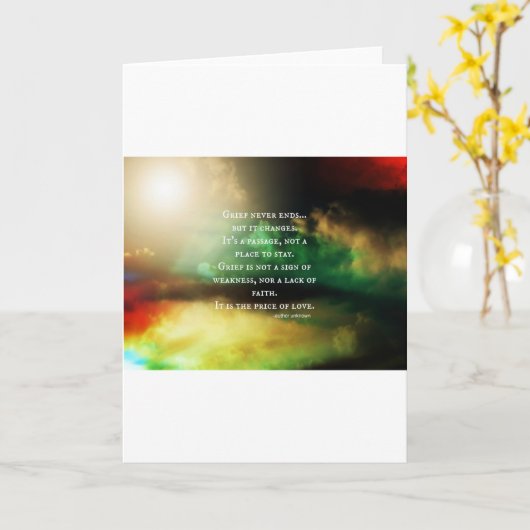 GRIEF eindigt nooit Kaart (Gele Bloem)