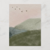 Grief Mourning Loss Flying Birds In Mountains Card Briefkaart (Voorkant)