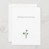 Grief Mourning Sorry For Your Loss Card Briefkaart (Voorkant / Achterkant)