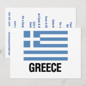 GRIEK FLAG KAART (Voorkant / Achterkant)