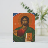 GRIEK ORTHODOX ICON JESUS CHRIST BRIEFKAART (Staand voorkant)